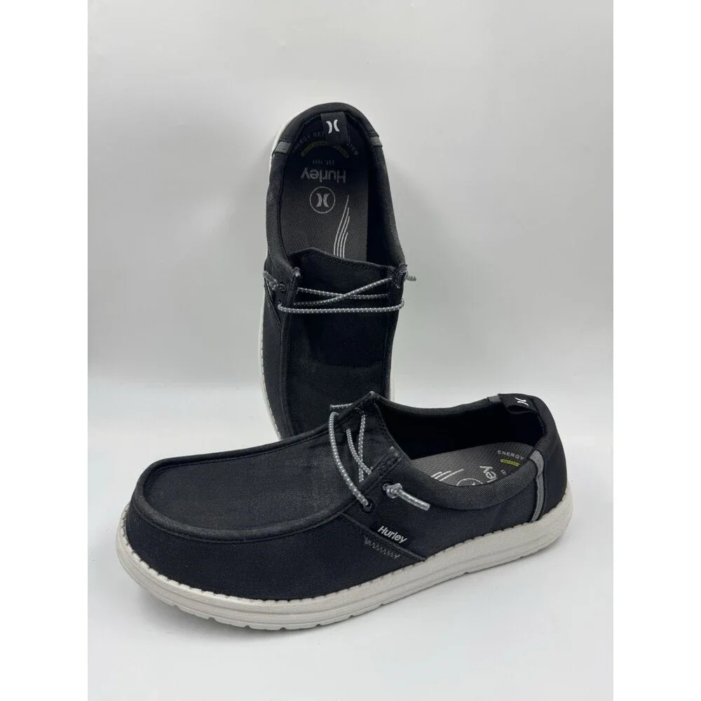 Hurley Laguna Men's Casual Slip on Shoes Memory Foam Black Size 9.5